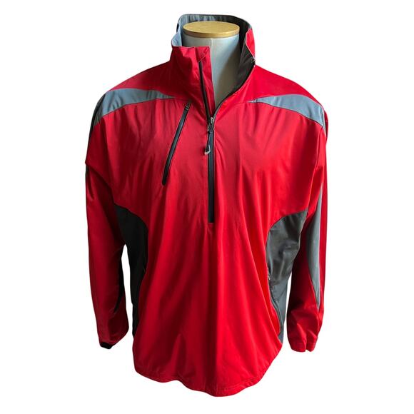 Men's Antigua red, black windbreaker jacket size XL - Picture 1 of 5